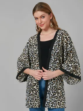 Style Quotient Women Black Printed Shrug