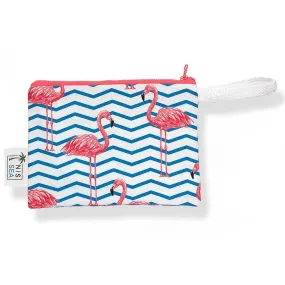 Summer Beach Clutch Pink Flamingos