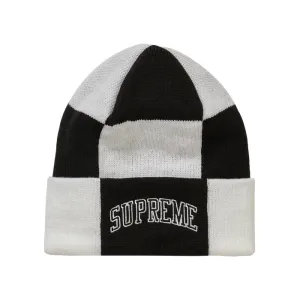 Supreme Checkerboard Beanie -White