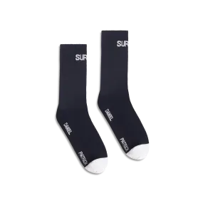 surplus logo sock / black   white