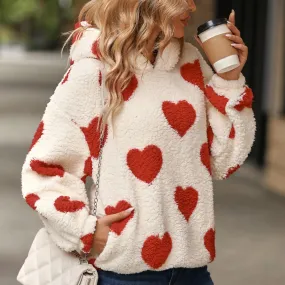 Sweater Comfy Hearts Red