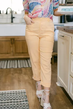 Tangerine Stretchy Utility Jean