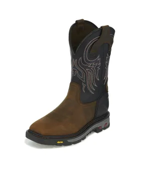 Tanker Square Toe Boot - Timber Black / Reddish Tan Buffalo