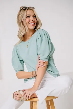 Tell Me Why Textured Top | Seafoam