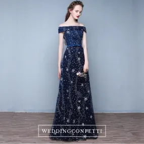 The Cassiopeia Off Shoulder Blue Gown