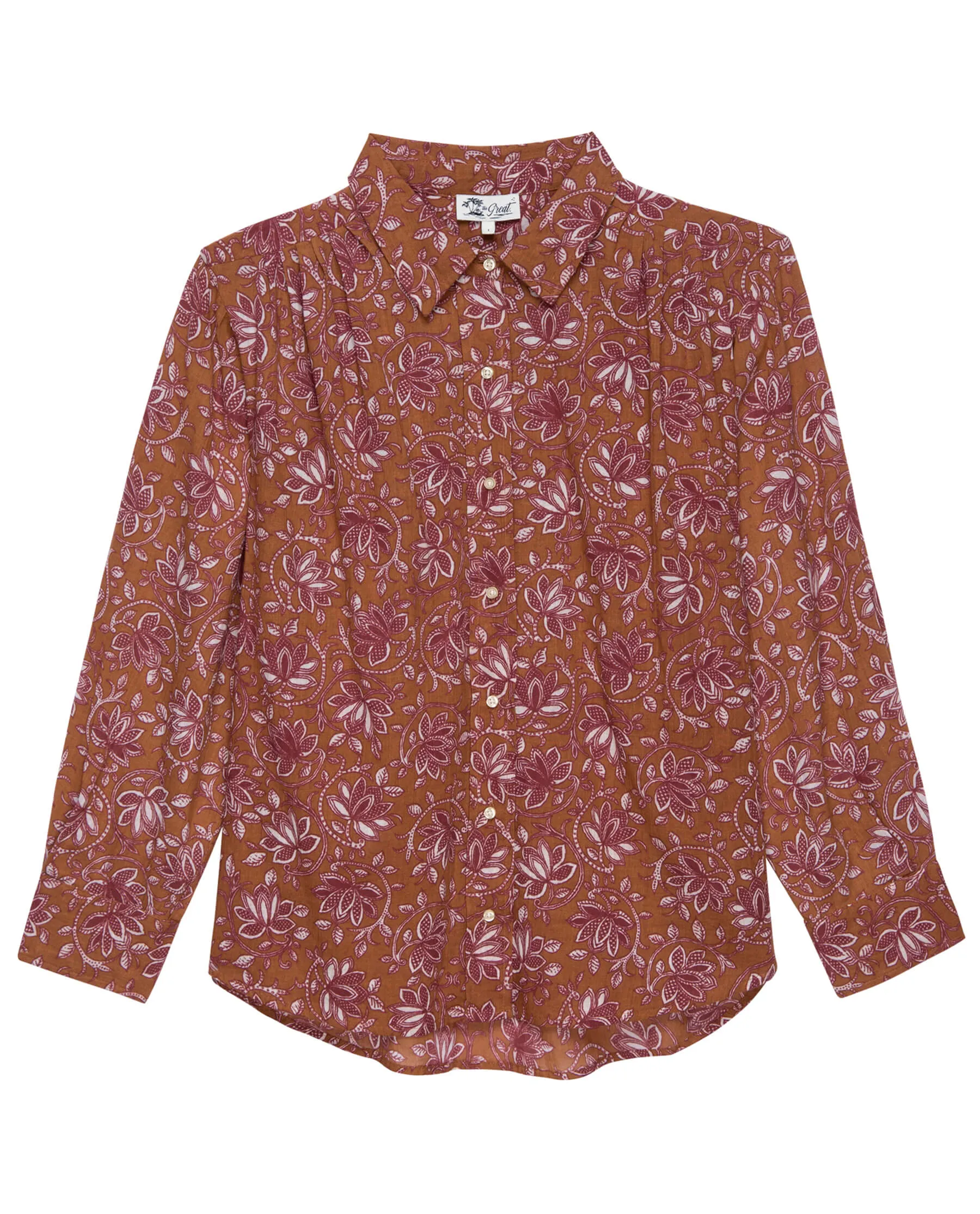 The Cove Shirt. -- Golden Sand Oasis Floral