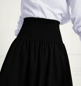 The Delphine Nap Skirt - Black Cotton