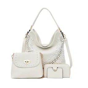 The Hudson 4 Bag Set in White