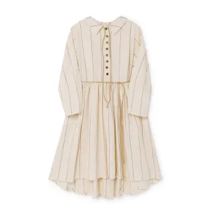 THIN STRIPE DRESS - Cream