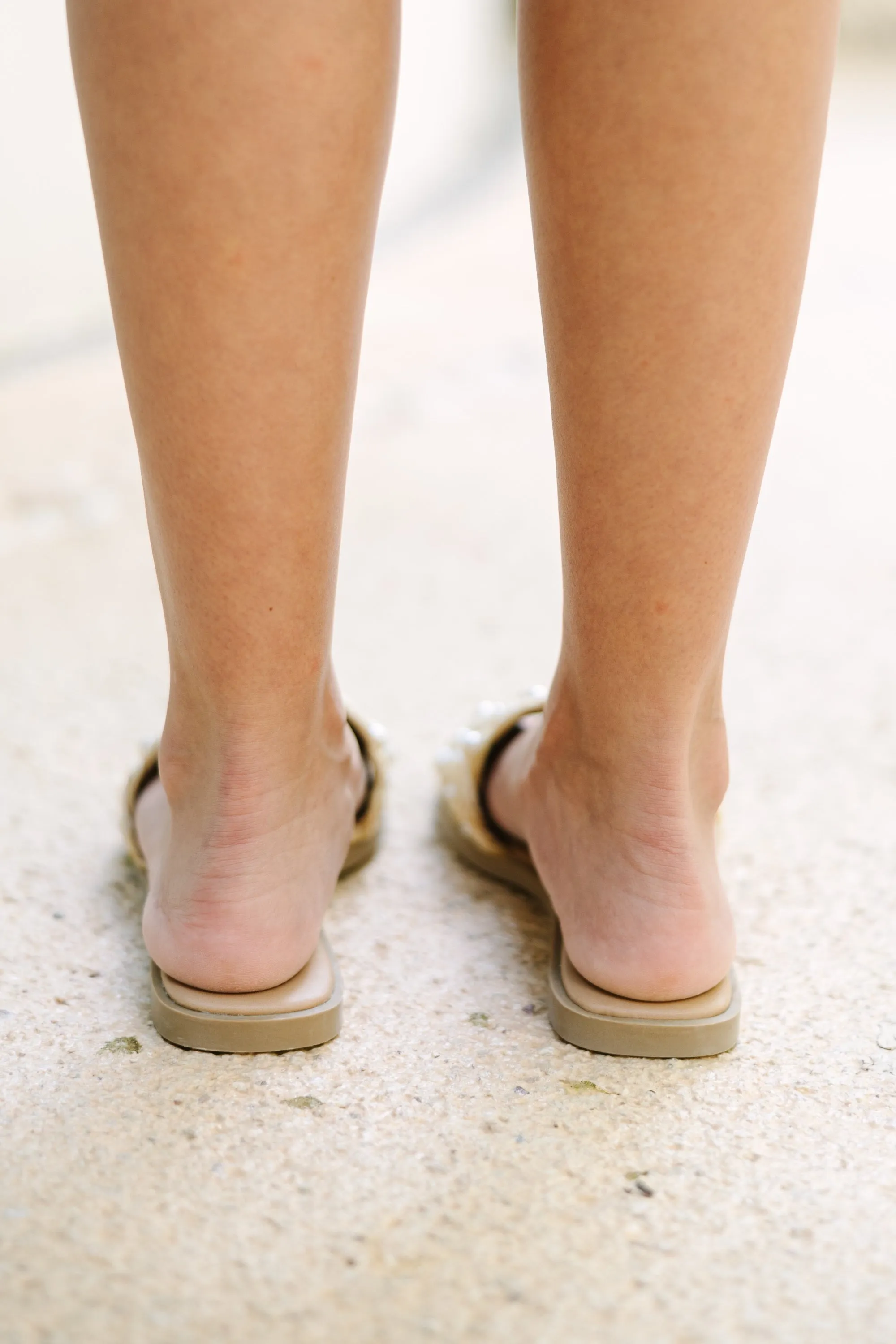 This Is Your Day Natural Pearl Embellished Sandals