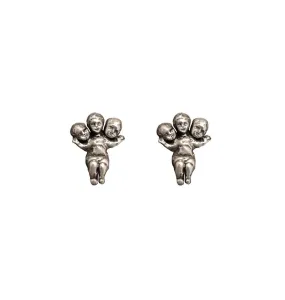 Three Headed Baby Stud Earrings- Ready to Ship