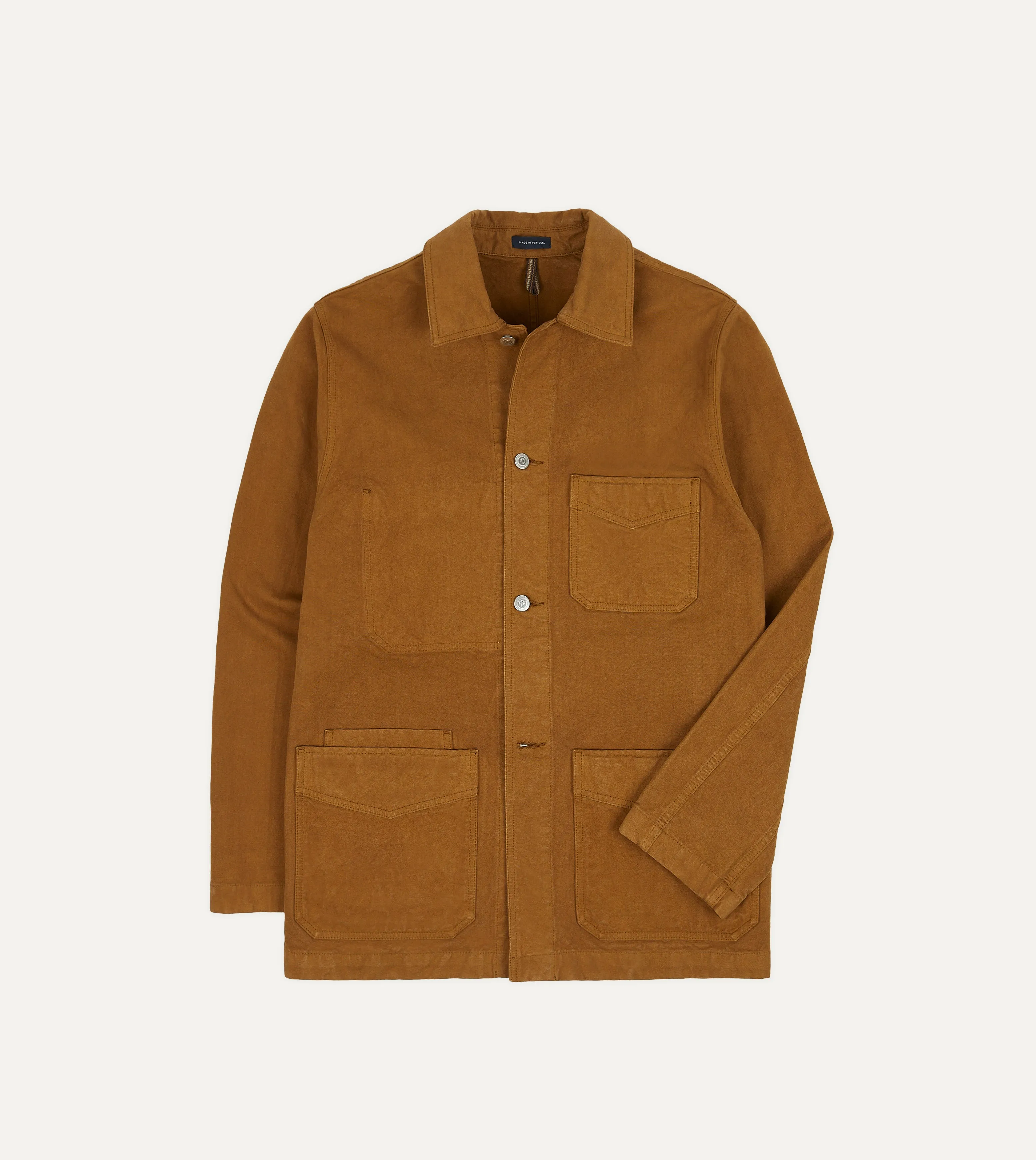 Tobacco Cotton Duck Canvas Five-Pocket Chore Jacket