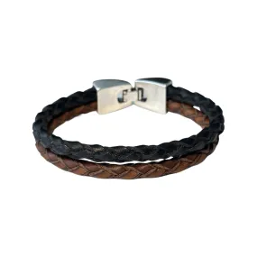 TRA-LA-RA MEN DOUBLE ROUND BRAIDED TUBE BRACELET