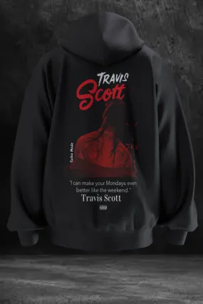 Travis Scott Oversized Hoodie 3 - Black