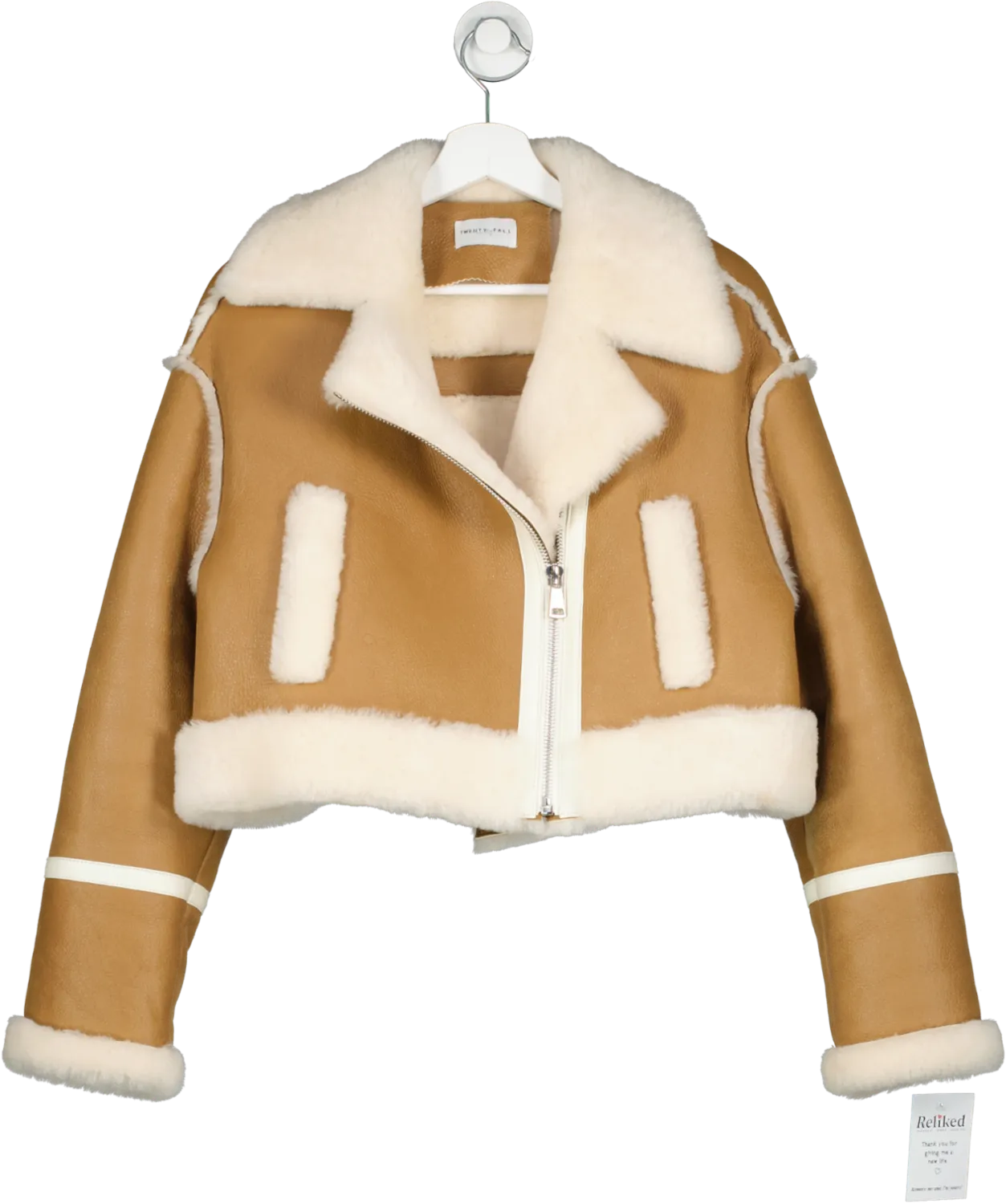 Twenty Fall Brown Shearling Jacket UK L