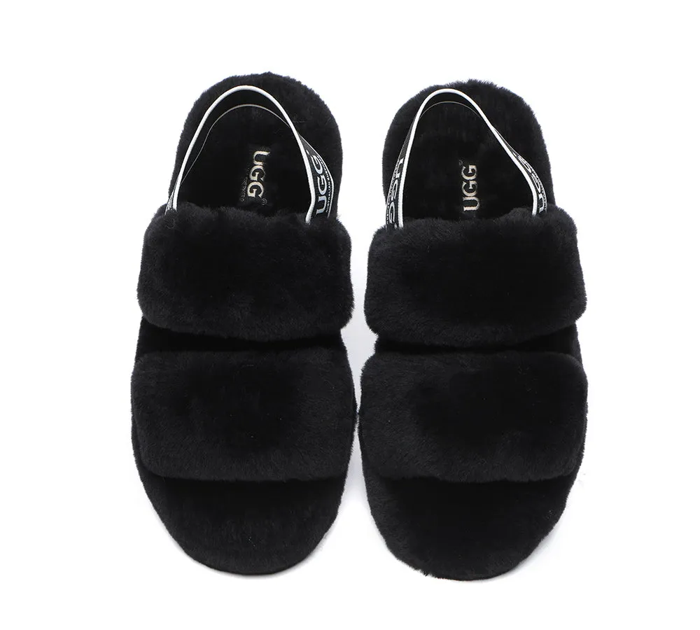 UGG Australian Shepherd Slingback Fluffy Slides Women Lonnie