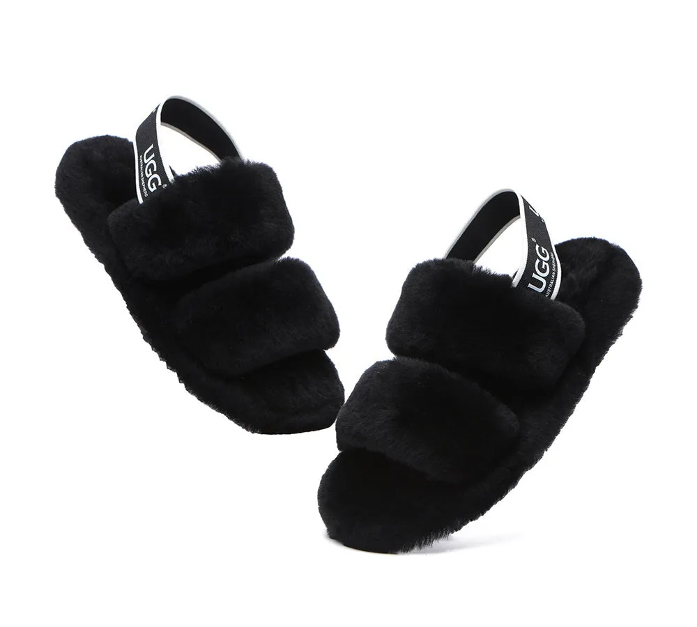 UGG Australian Shepherd Slingback Fluffy Slides Women Lonnie