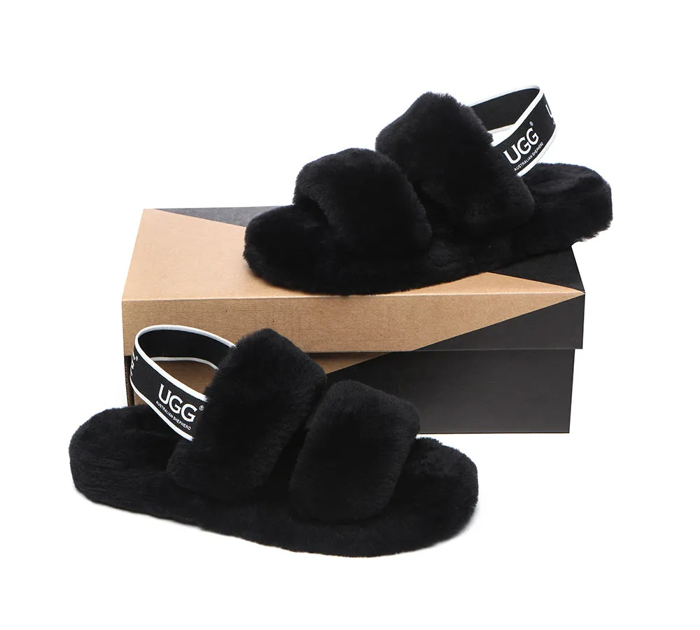 UGG Australian Shepherd Slingback Fluffy Slides Women Lonnie