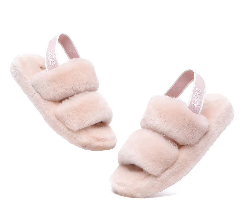 UGG Australian Shepherd Slingback Fluffy Slides Women Lonnie