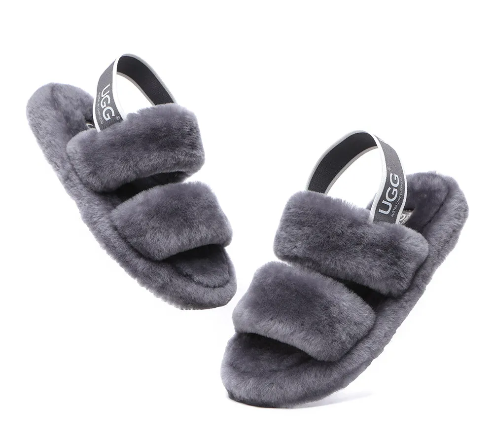 UGG Australian Shepherd Slingback Fluffy Slides Women Lonnie