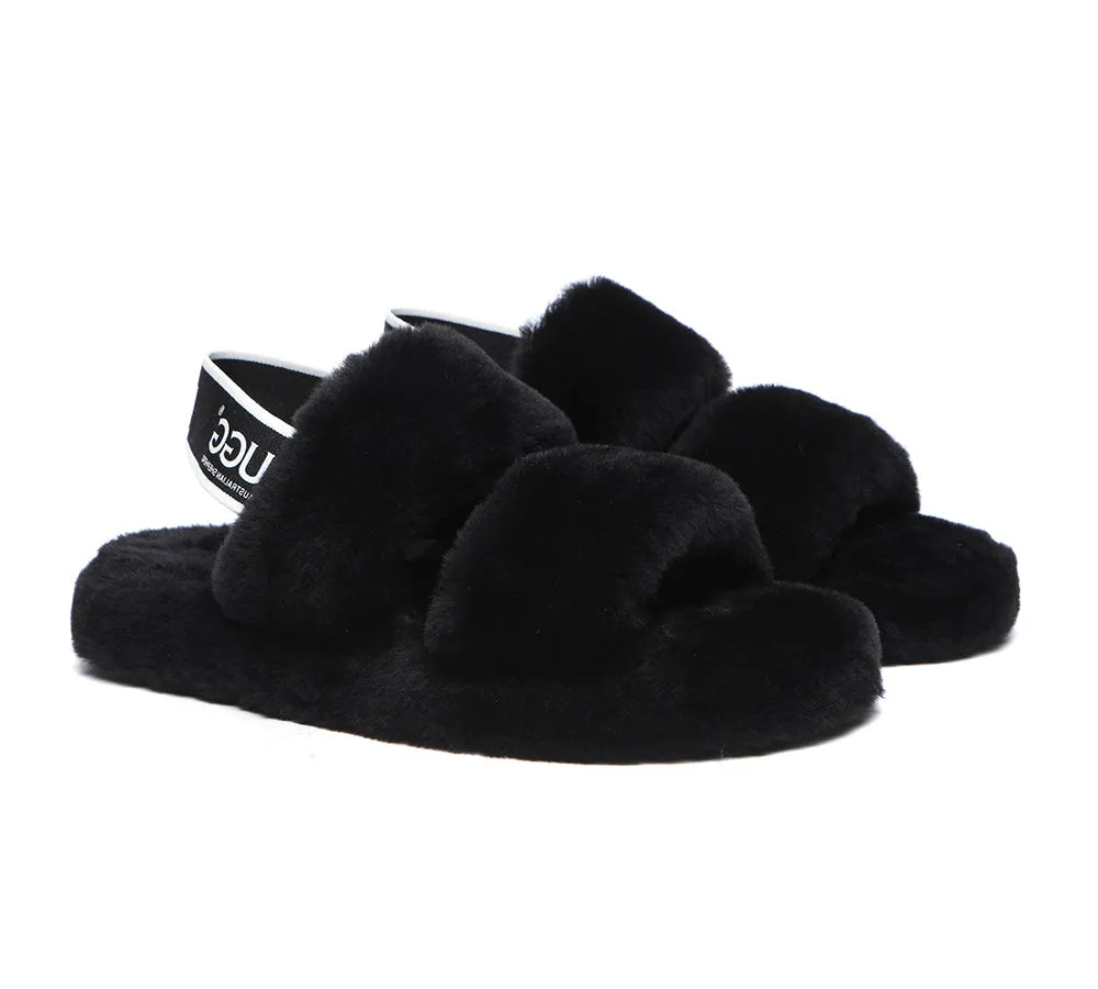 UGG Australian Shepherd Slingback Fluffy Slides Women Lonnie