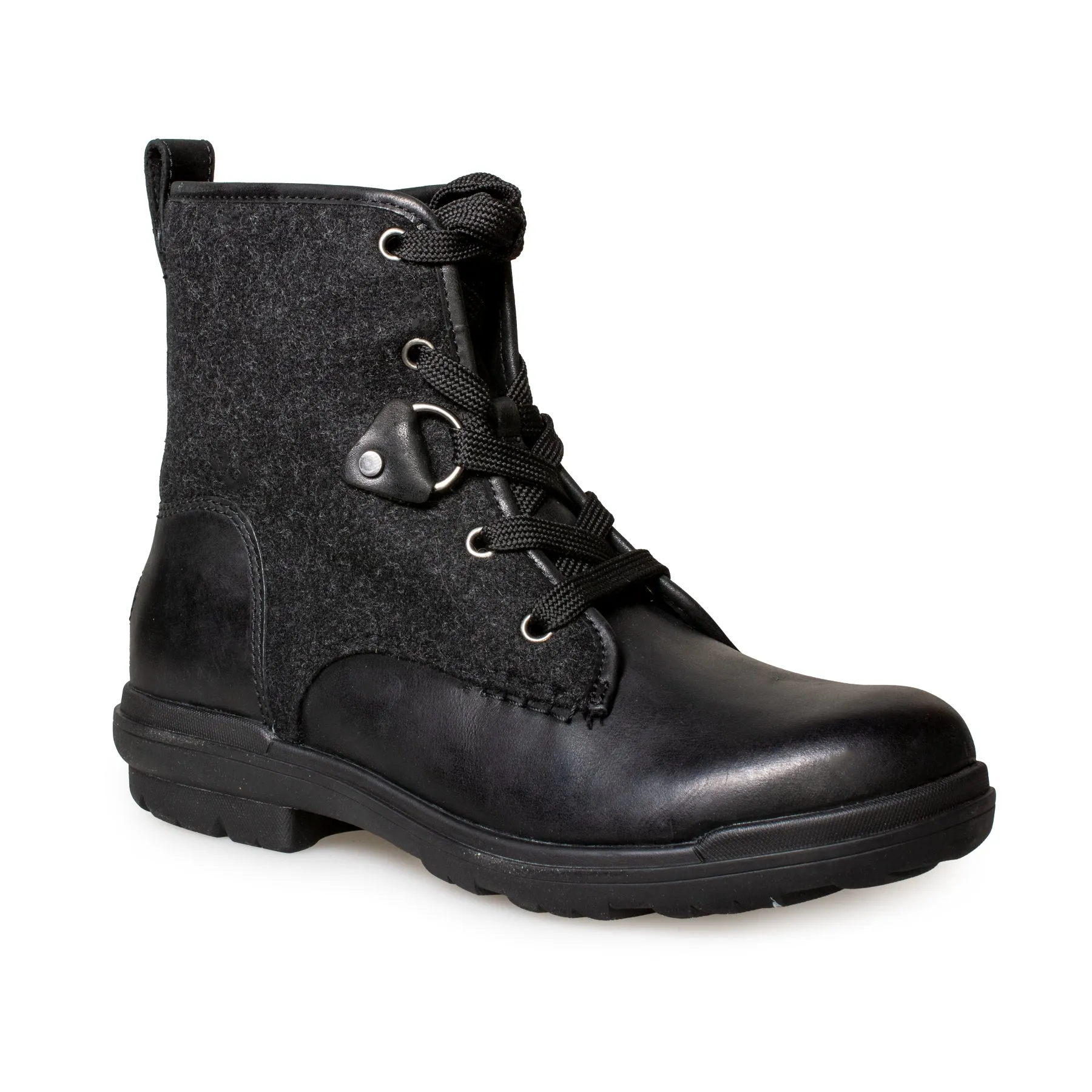 UGG Hapsburg Lace Black Leather Boots - Women's