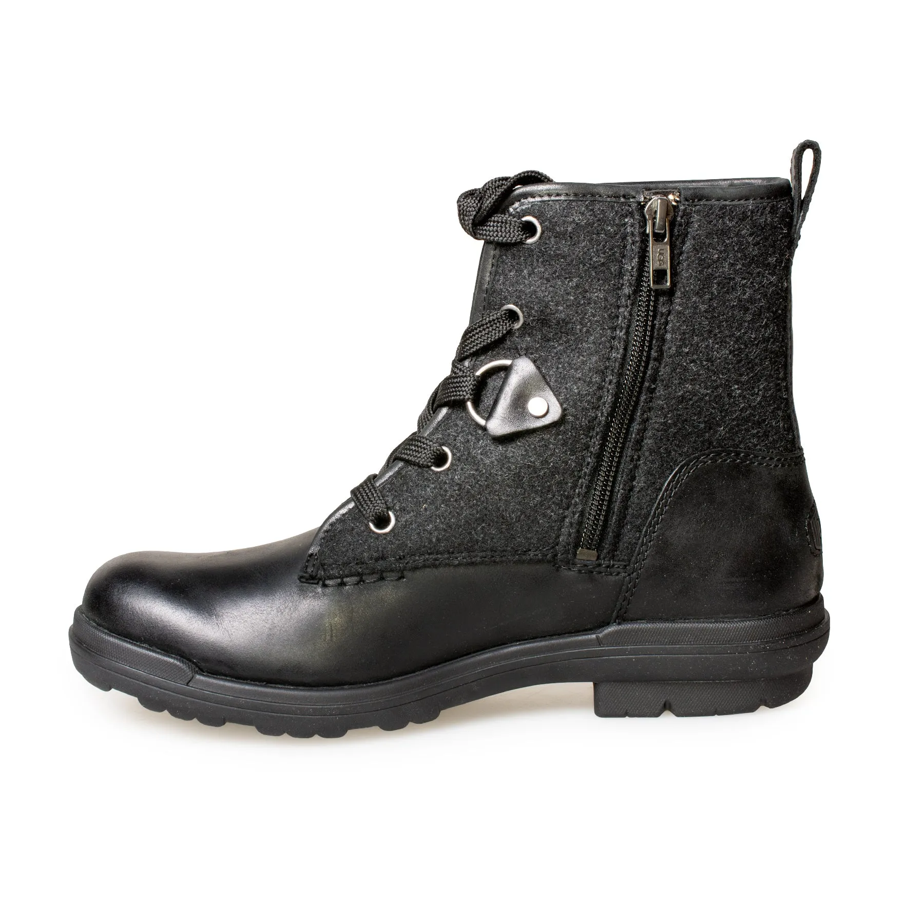 UGG Hapsburg Lace Black Leather Boots - Women's