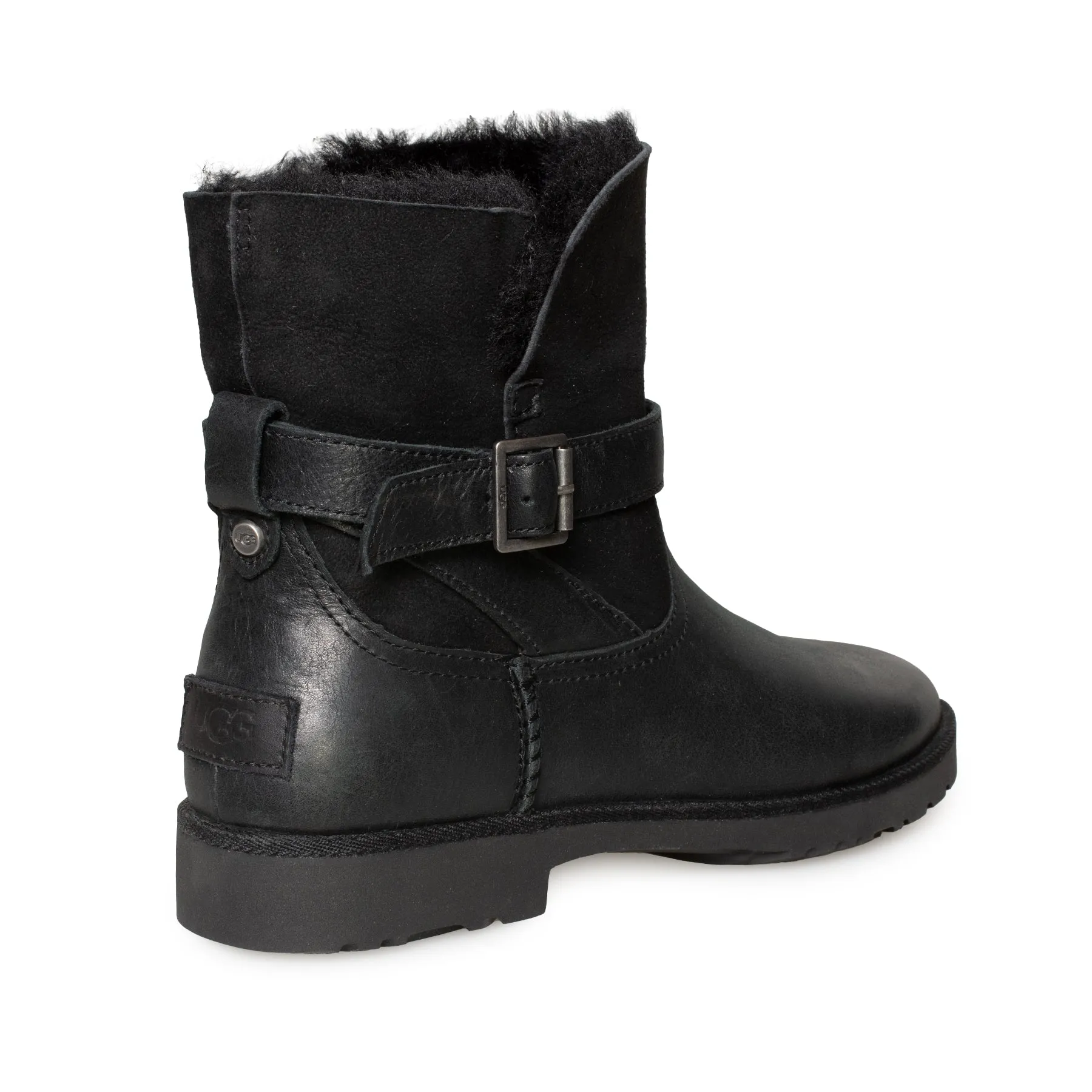 UGG Romely Buckle Black Boots - Women's