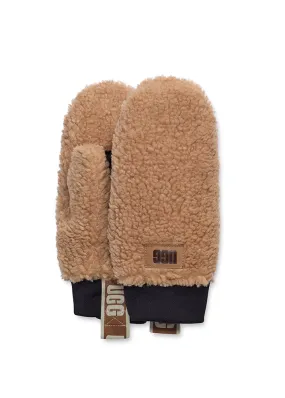 UGG Sherpa Mittens with logo - Vanter - Caramel