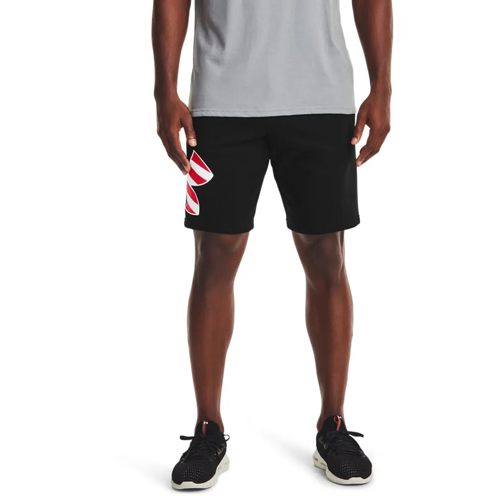 'Under Armour' Men's 10 Freedom Rival Big Flag Logo Shorts - Black