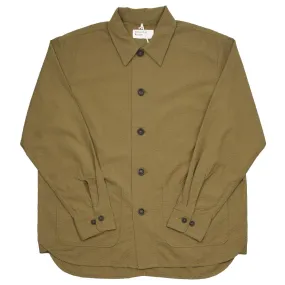 Universal Works - Travail Shirt Cotton Seersucker - Olive