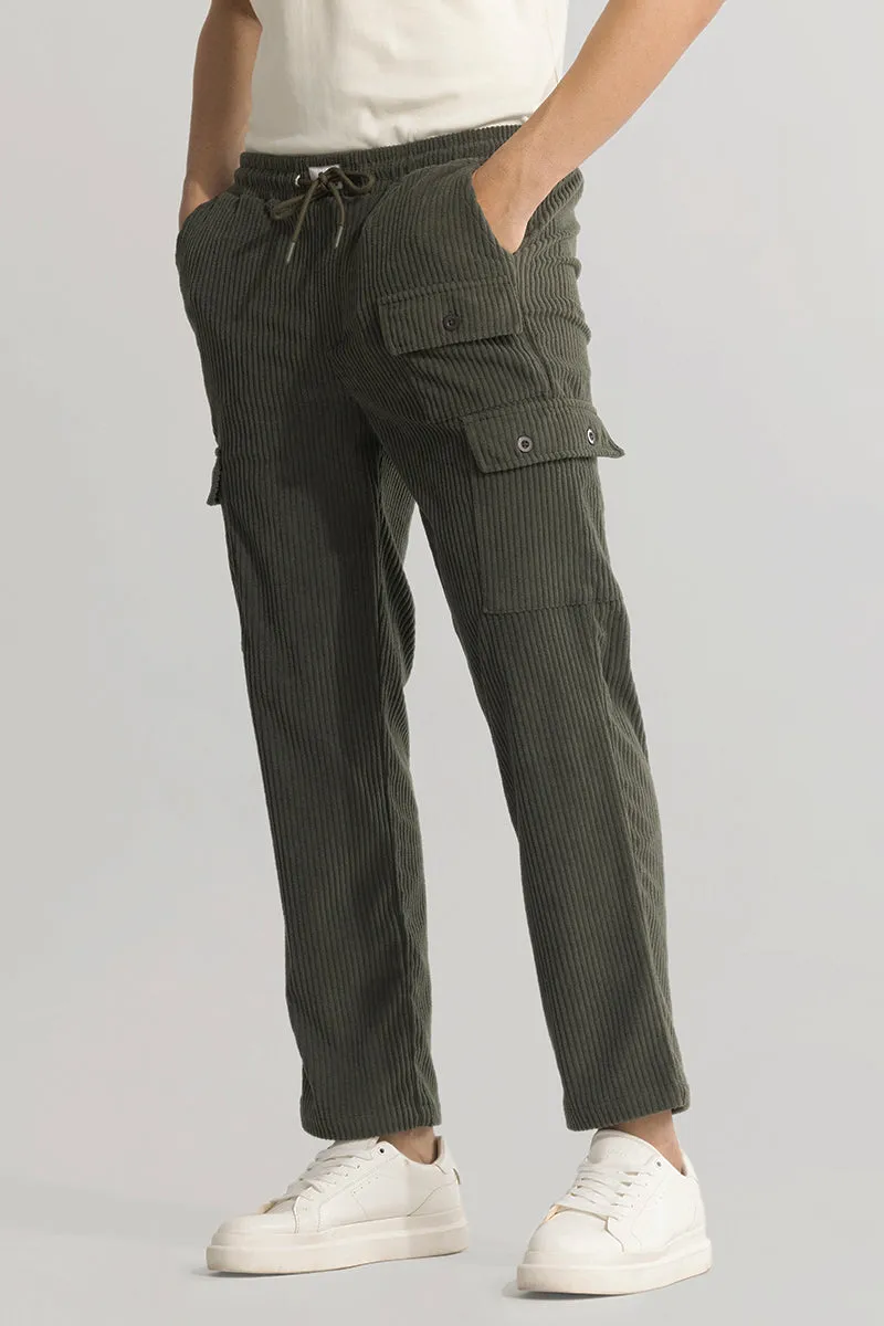 Urban Cord Olive Corduroy Cargo Pant