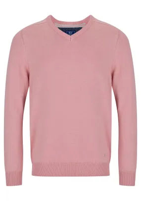 V Neck Cotton Knitwear - Pink