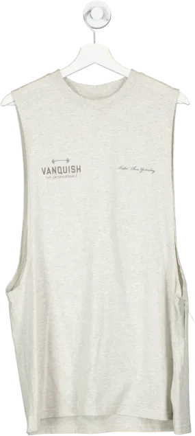 Vanquish Grey The Unconquerable Sleeveless T Shirt UK L