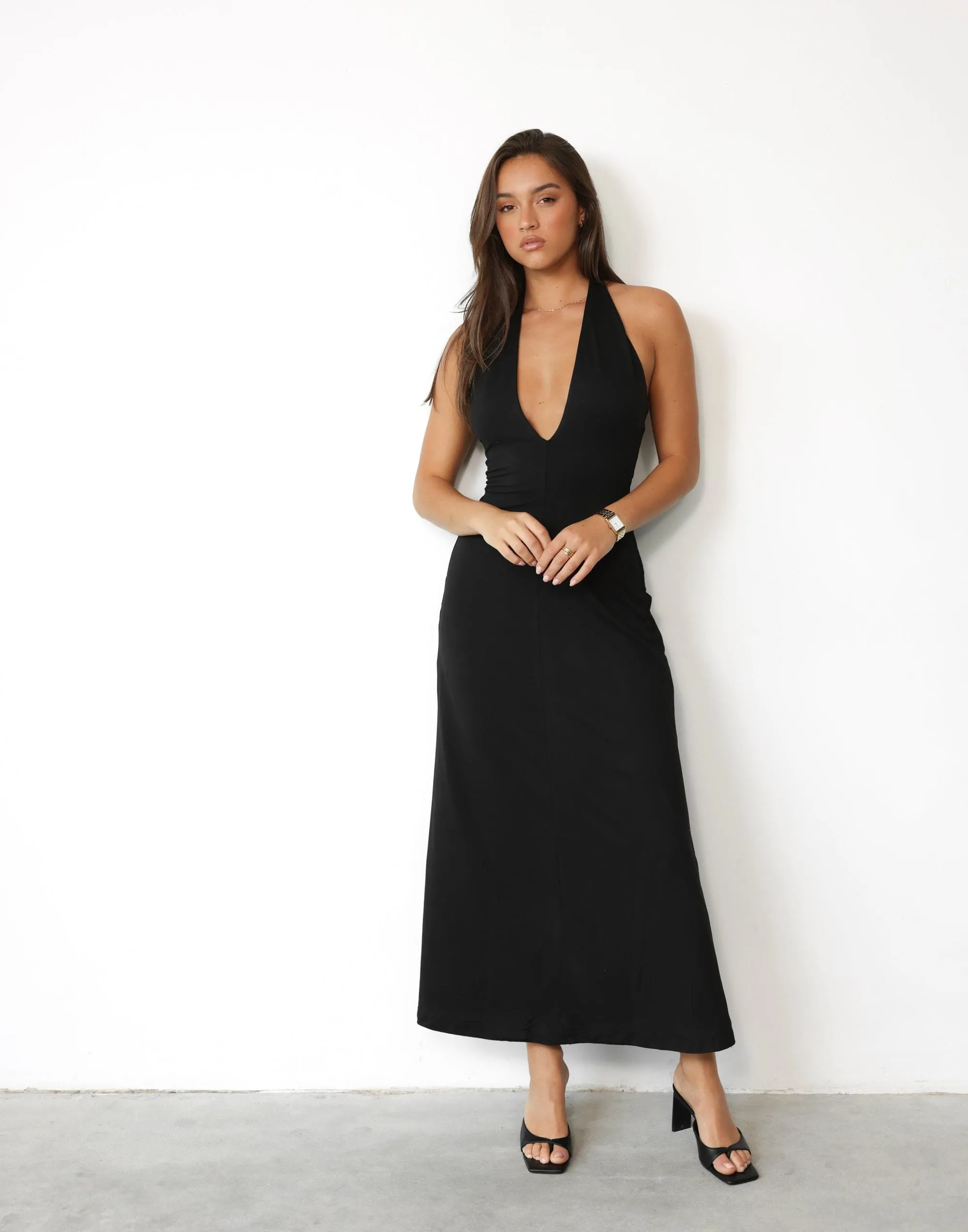 Victoria Maxi Dress (Black)