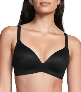 Victoria's Secret Infinity Flex Push Up Bra, Seamless Bra, Wireless Bra, Full Coverage Bra, Back Smoothing Bra, Padded Bra, T Shirt Bra, Bras No Underwire, Comfortable Bras for Women, Black (32C)