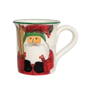 VIETRI Old St. Nick Mug, Skiing