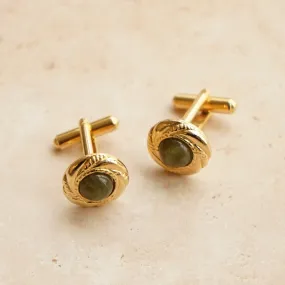 Vintage Textured Stone Cufflinks