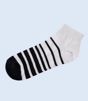 WA1007-WHITE-BLUE-Ankle Socks For Men