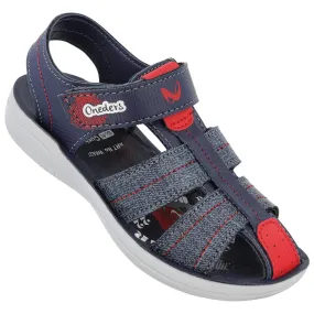 Walkaroo Kids Solid Fisherman Sandal  - WK627 Blue Red