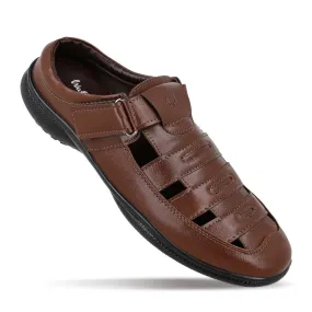 Walkaroo Men Roman Sandals  - WF6258 Brown