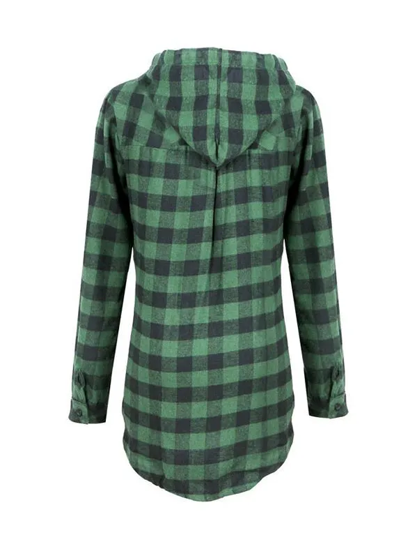 WealFeel Plaid to the Bone Button-Up Hooded Outerwear