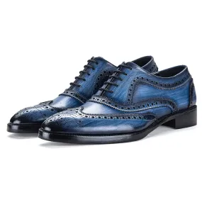 Wingtip Brogue Oxford- Navy