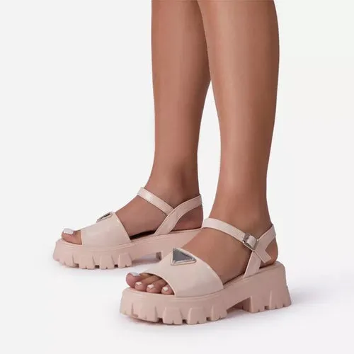 Women Sandals Thick Bottom Non-slip Solid Shoe