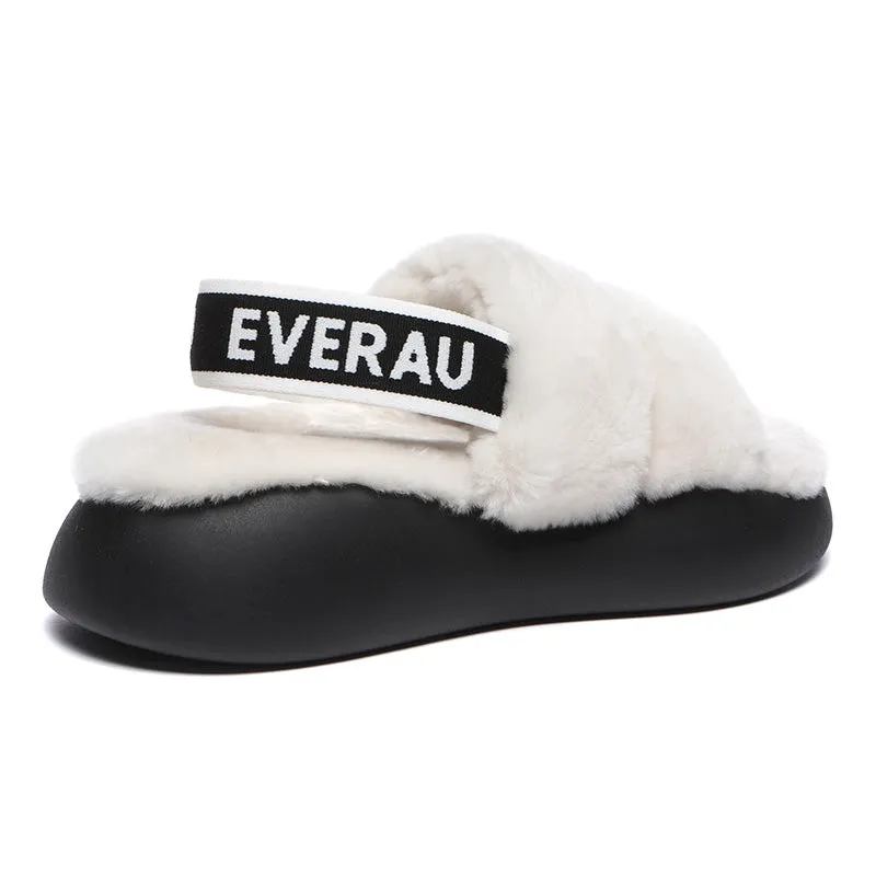 Women Sheepskin Wool Slingback Slippers