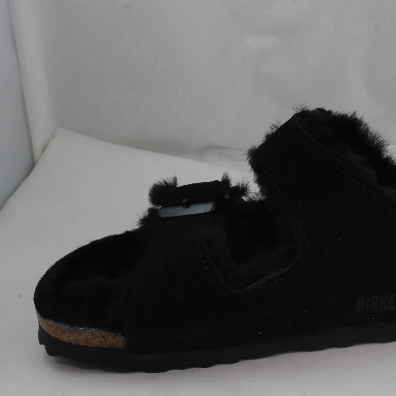 Womens Birkenstock Arizona Shearling Black Black