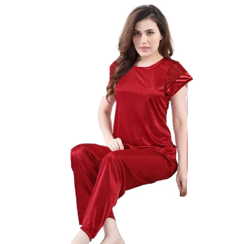 Womens Pajama Tops Short Sleeve Cotton Nightwear For Ladies