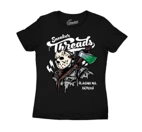 Womens Pine Green 3 Shirt - Slaying Haters - Black