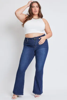 Women's  Plus Size Basic Flare Jeans