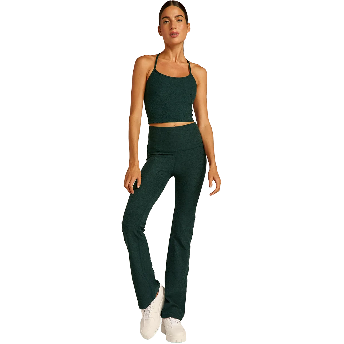 Women's Spacedye Slim Racerback Cropped Tank